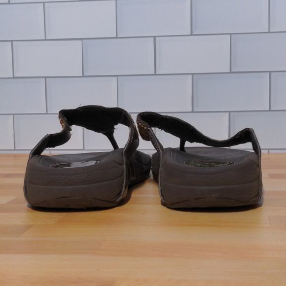 Skechers Brown Cali Tone Ups Sandals Flip Flops Boho Toe Post Thong - Size 7 - Picture 8 of 12